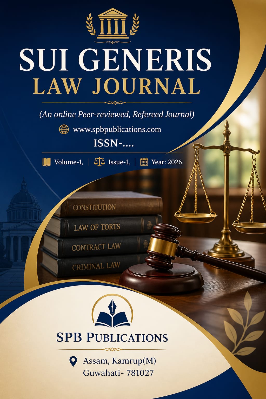 Sui Generis Law Journal Cover Page